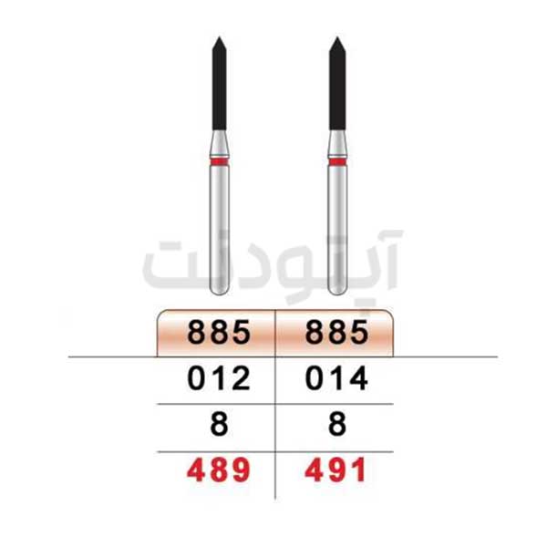 فرز سیلندر بلند الماسه دور قرمز تیزکاوان | 885