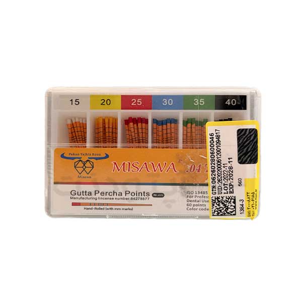 گوتا پرکا میساوا MISAWA - Gutta Percha Points 0.04 Taper